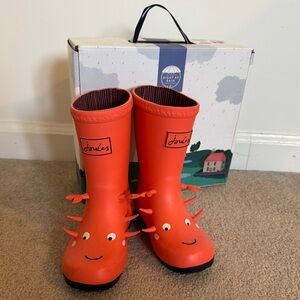 joules junior roll up crab rain boots US 9